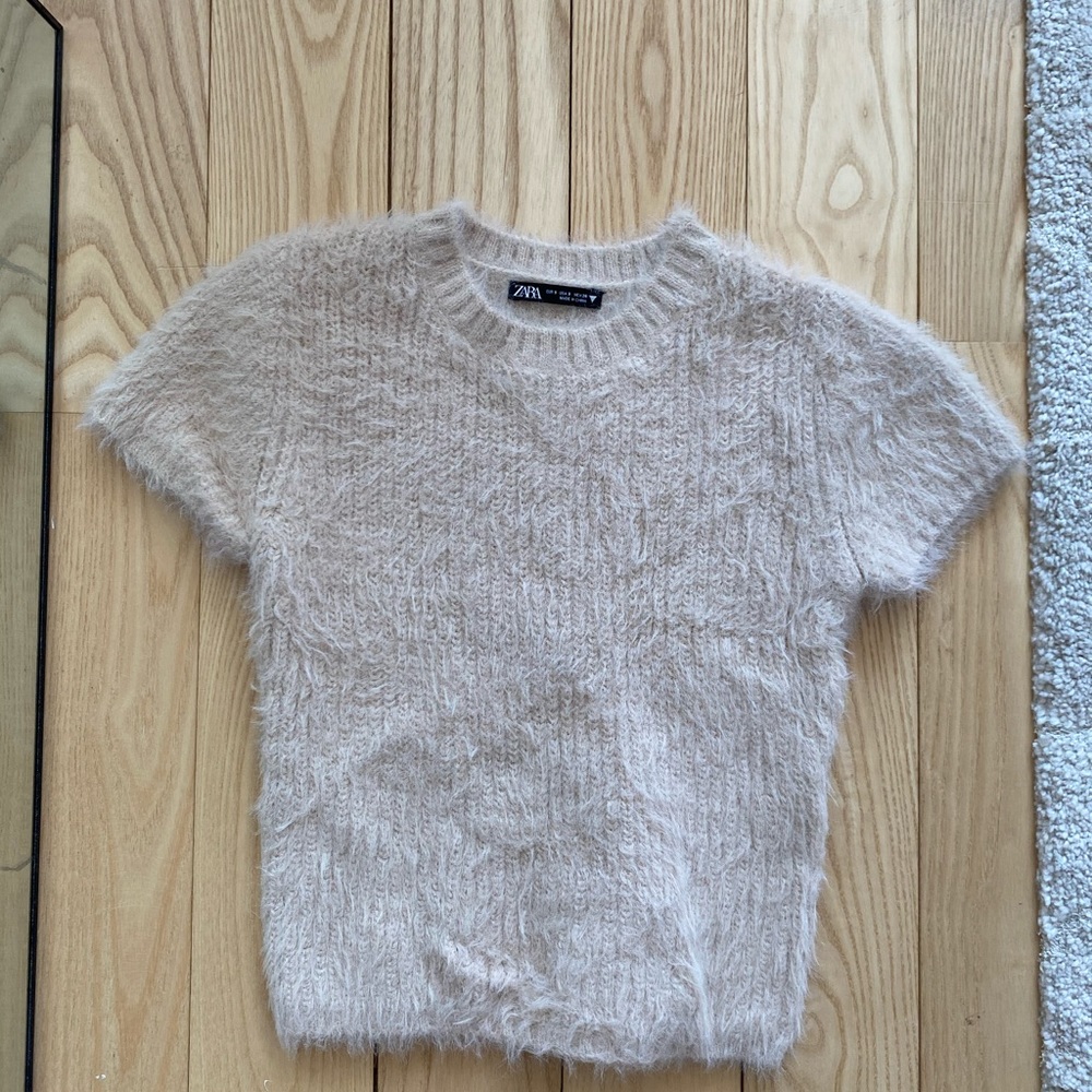 Fuzzy beige sweater